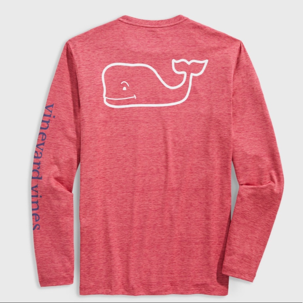 Vineyard Vines Whale Logo Long-Sleeve Harbor Performance Tee size Large